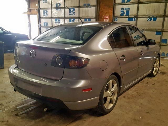 JM1BK323561437944 - 2006 MAZDA 3 S GRAY photo 4