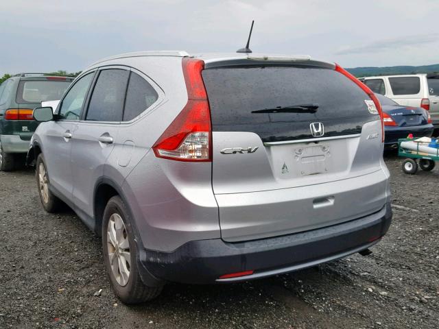 2HKRM4H7XEH712935 - 2014 HONDA CR-V EXL SILVER photo 3