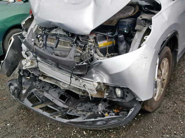 2HKRM4H7XEH712935 - 2014 HONDA CR-V EXL SILVER photo 9