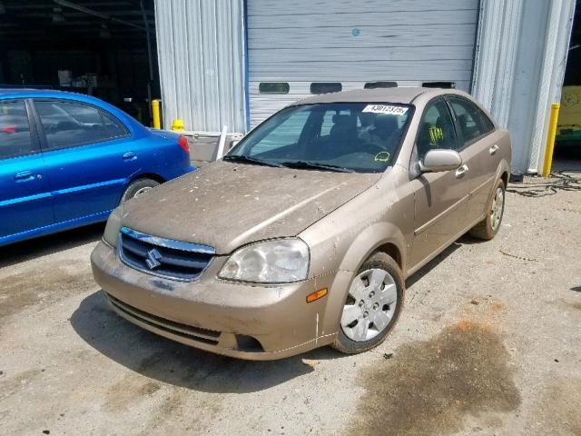 KL5JD56Z76K451442 - 2006 SUZUKI FORENZA TAN photo 2