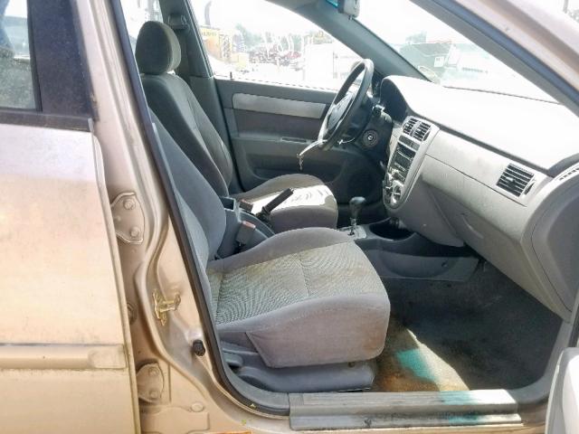 KL5JD56Z76K451442 - 2006 SUZUKI FORENZA TAN photo 5