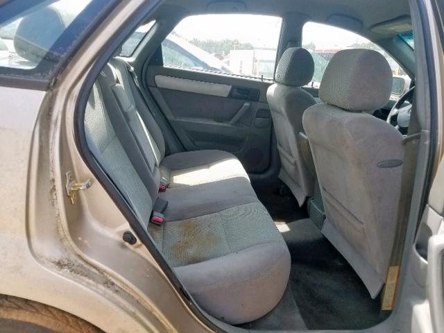 KL5JD56Z76K451442 - 2006 SUZUKI FORENZA TAN photo 6