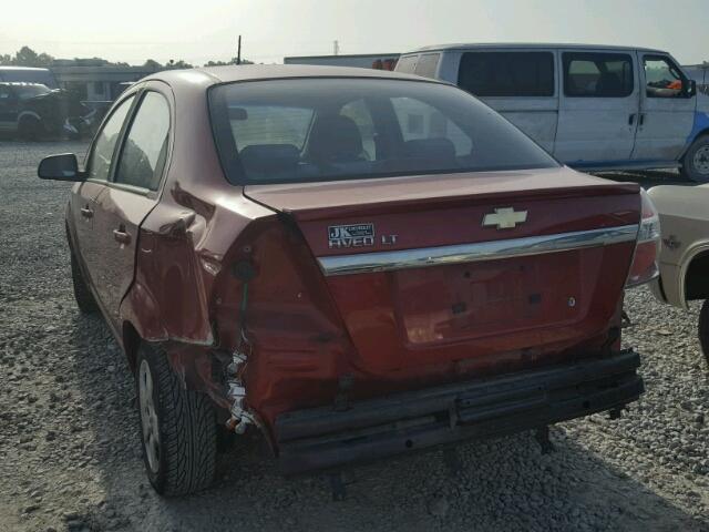KL1TD5DE4BB135128 - 2011 CHEVROLET AVEO LS RED photo 3