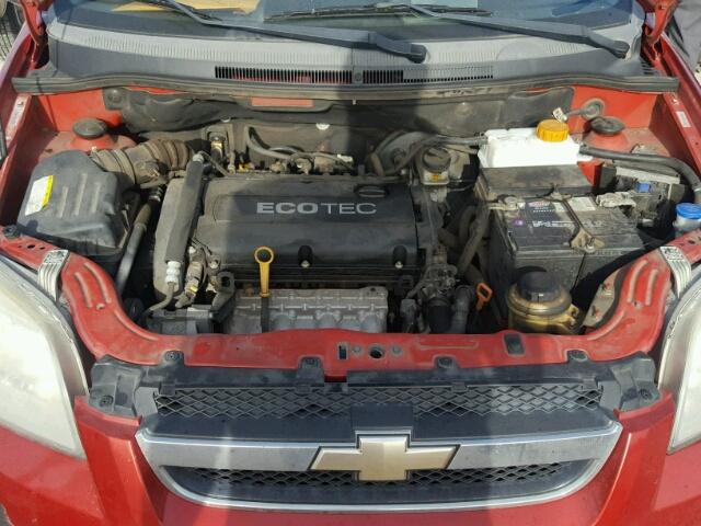 KL1TD5DE4BB135128 - 2011 CHEVROLET AVEO LS RED photo 7
