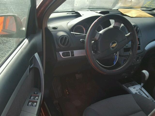 KL1TD5DE4BB135128 - 2011 CHEVROLET AVEO LS RED photo 9