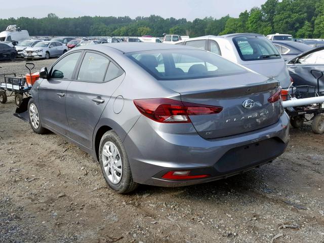 5NPD74LF2KH466989 - 2019 HYUNDAI ELANTRA SE GRAY photo 3