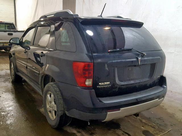 2CKDL73F676083686 - 2007 PONTIAC TORRENT BLACK photo 3