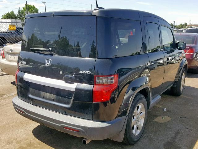 5J6YH28739L001867 - 2009 HONDA ELEMENT EX BLACK photo 4