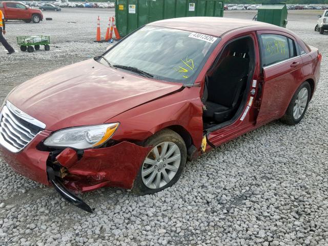 1C3CCBBB3EN178658 - 2014 CHRYSLER 200 TOURIN MAROON photo 9