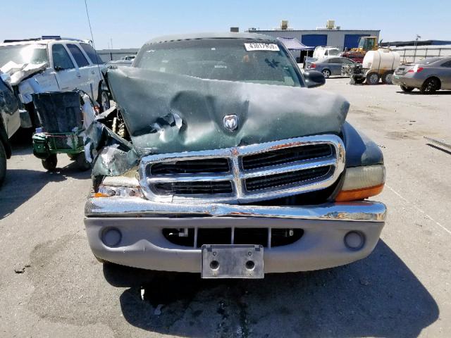 1B7GL22X5YS599330 - 2000 DODGE DAKOTA GREEN photo 9