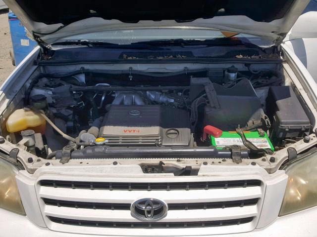 JTEHF21A910040160 - 2001 TOYOTA HIGHLANDER WHITE photo 7