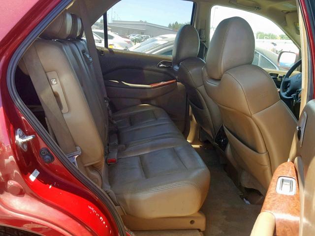 2HNYD18975H524260 - 2005 ACURA MDX TOURIN RED photo 6