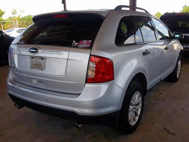 2FMDK3GC8DBB41377 - 2013 FORD EDGE SE SILVER photo 4