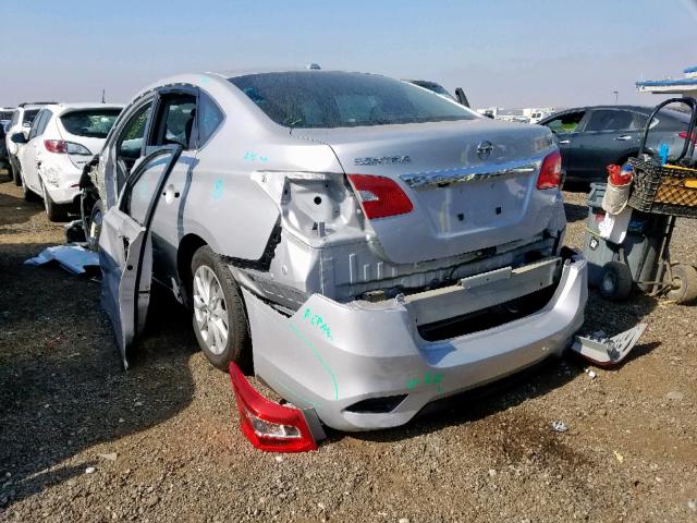 3N1AB7AP6JL631572 - 2018 NISSAN SENTRA SILVER photo 3