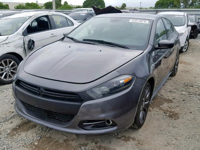 1C3CDFBB6FD302305 - 2015 DODGE DART SXT GRAY photo 2