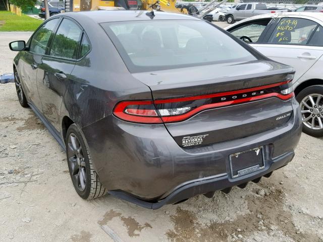 1C3CDFBB6FD302305 - 2015 DODGE DART SXT GRAY photo 3