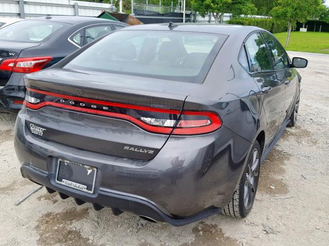 1C3CDFBB6FD302305 - 2015 DODGE DART SXT GRAY photo 4