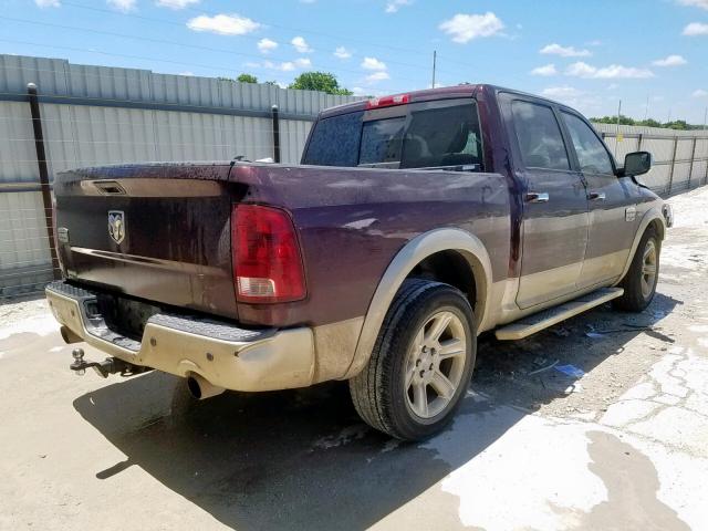 1C6RD6PT6CS147048 - 2012 DODGE RAM 1500 L MAROON photo 4