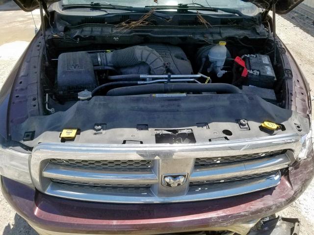 1C6RD6PT6CS147048 - 2012 DODGE RAM 1500 L MAROON photo 7