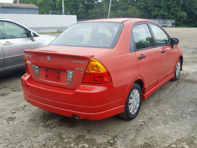 JS2RB62S465300015 - 2006 SUZUKI AERIO RED photo 4