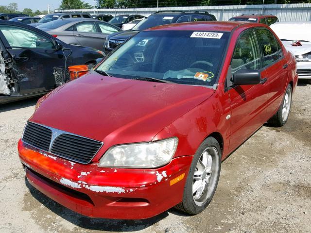 JA3AJ26E13U010225 - 2003 MITSUBISHI LANCER ES RED photo 2