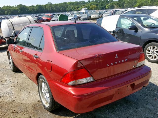 JA3AJ26E13U010225 - 2003 MITSUBISHI LANCER ES RED photo 3