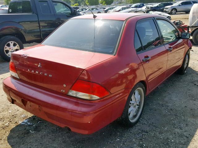 JA3AJ26E13U010225 - 2003 MITSUBISHI LANCER ES RED photo 4