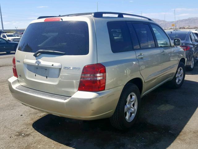 JTEGF21A630112804 - 2003 TOYOTA HIGHLANDER GOLD photo 4