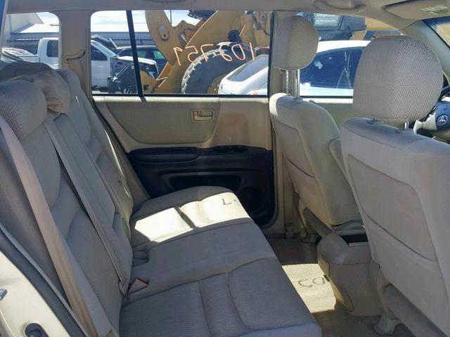 JTEGF21A630112804 - 2003 TOYOTA HIGHLANDER GOLD photo 6