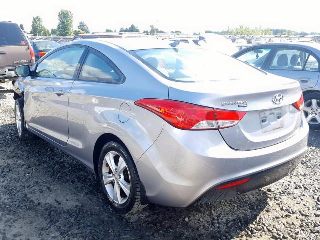 KMHDH6AE4DU018423 - 2013 HYUNDAI ELANTRA CO SILVER photo 3