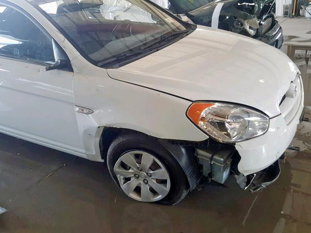 KMHCM3AC5AU178634 - 2010 HYUNDAI ACCENT BLU WHITE photo 9