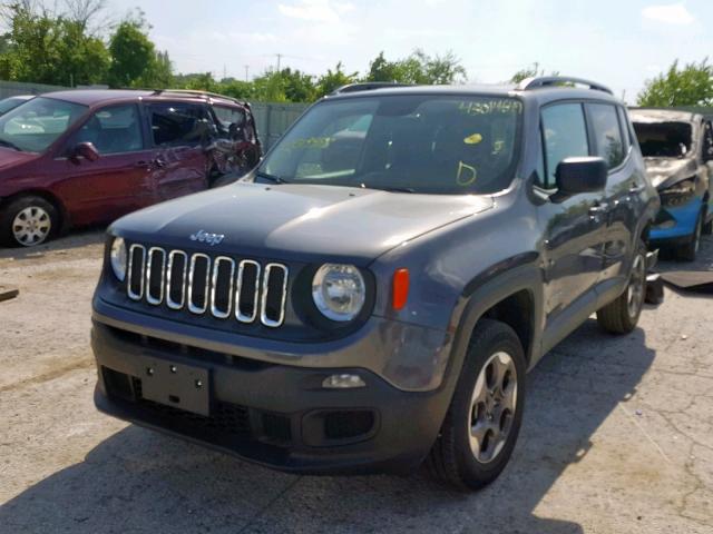 ZACCJBAB8HPG13558 - 2017 JEEP RENEGADE S შავი ფოტო 2