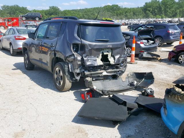 ZACCJBAB8HPG13558 - 2017 JEEP RENEGADE S შავი ფოტო 3