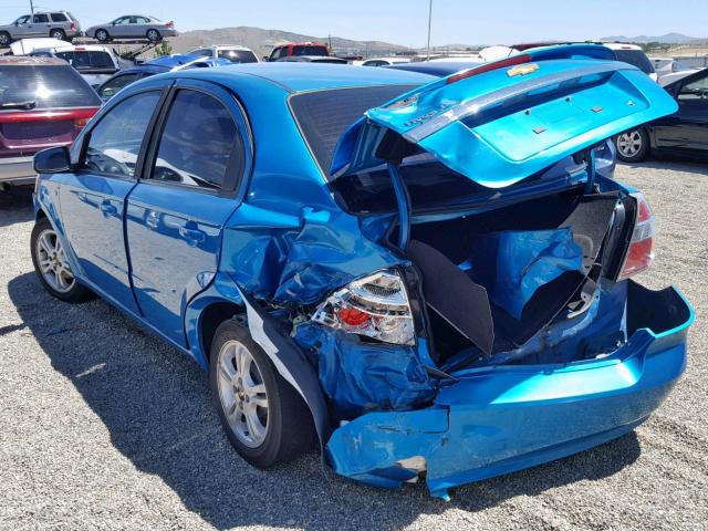 KL1TD56628B212237 - 2008 CHEVROLET AVEO BASE Көк фото 3