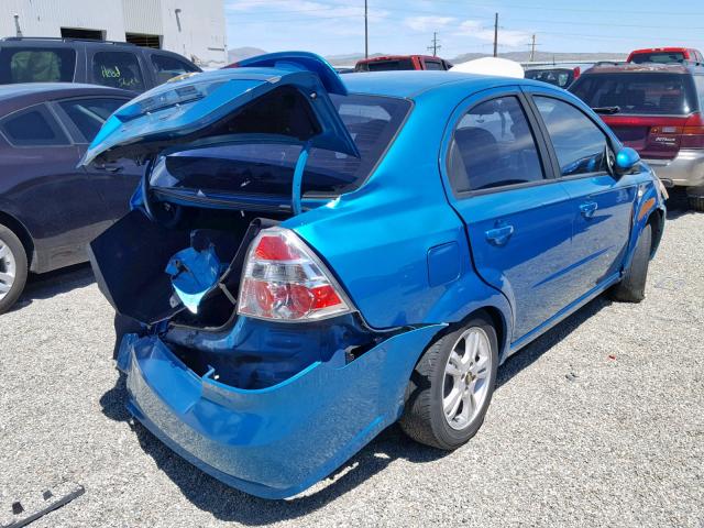 KL1TD56628B212237 - 2008 CHEVROLET AVEO BASE Көк фото 4