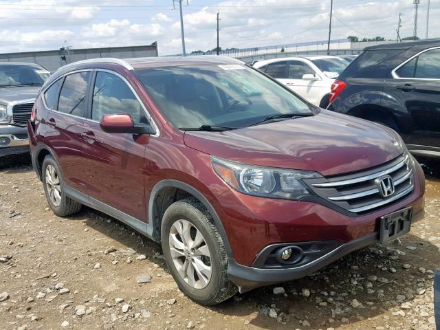 5J6RM4H7XEL078242 - 2014 HONDA CR-V EXL MAROON photo 1