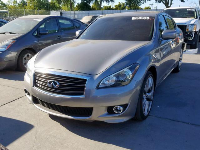 JN1BY1AP9CM336278 - 2012 INFINITI M37 GRAY photo 2