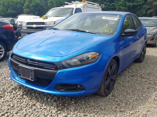 1C3CDFBB2FD200564 - 2015 DODGE DART SXT BLUE photo 2