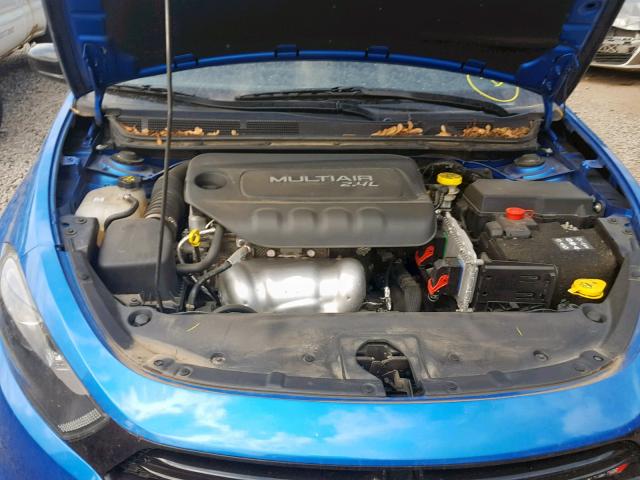 1C3CDFBB2FD200564 - 2015 DODGE DART SXT BLUE photo 7