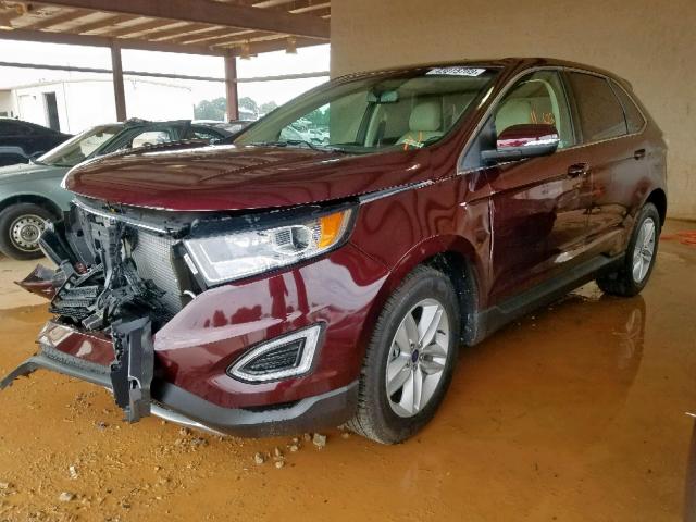 2FMPK3J90JBC04588 - 2018 FORD EDGE SEL MAROON photo 2