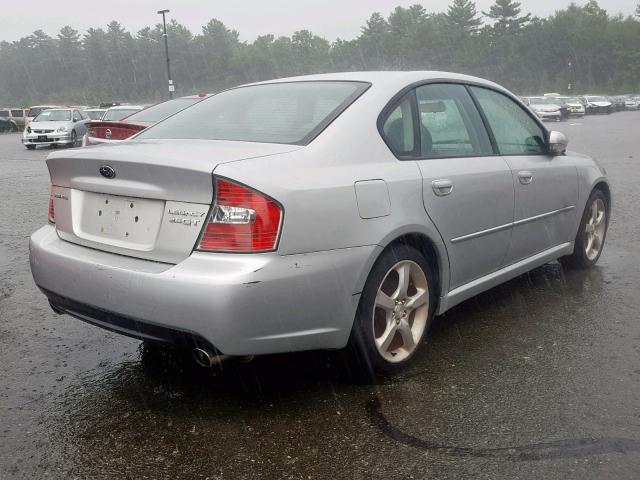 4S3BL686254205704 - 2005 SUBARU LEGACY GT SILVER photo 4