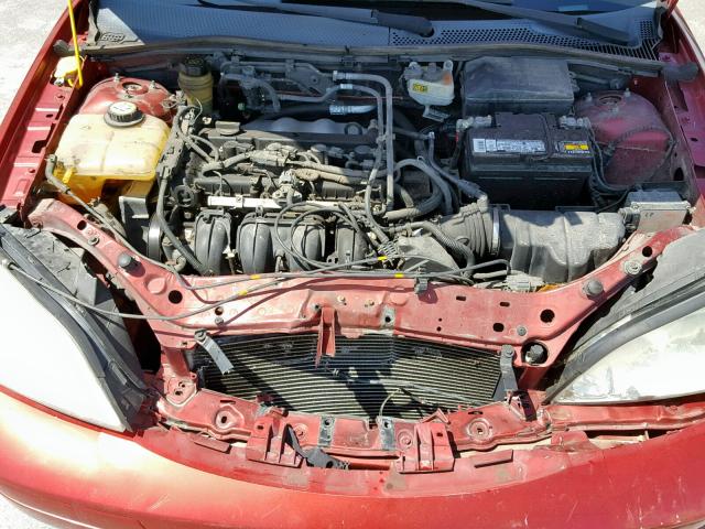 3FAFP31N05R142170 - 2005 FORD FOCUS ZX3 RED photo 7