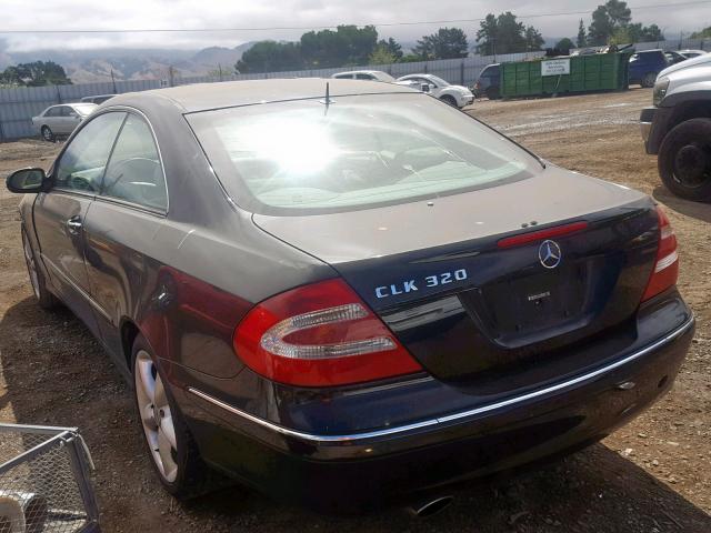 WDBTJ65J94F081600 - 2004 MERCEDES-BENZ CLK 320C BLACK photo 3