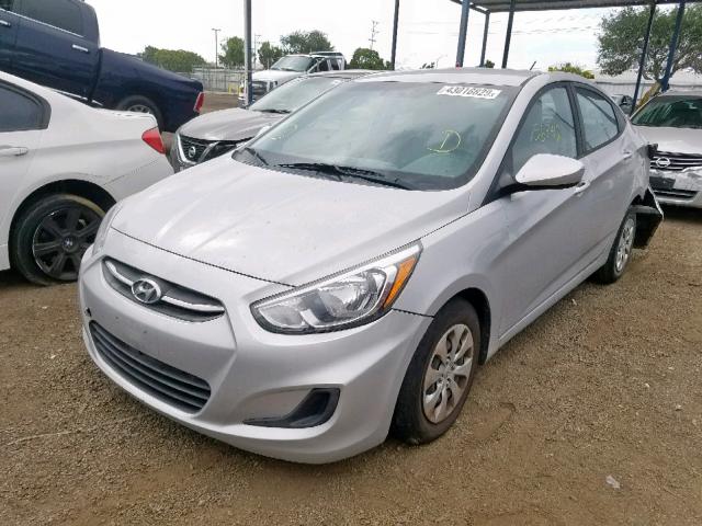 KMHCT4AE3GU091219 - 2016 HYUNDAI ACCENT SE SILVER photo 2