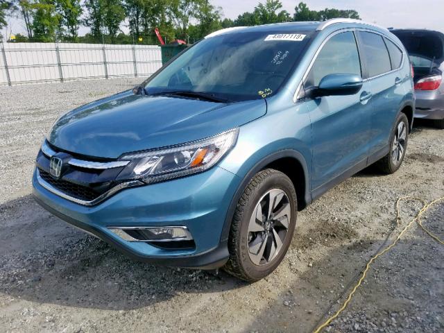 5J6RM3H92GL015098 - 2016 HONDA CR-V TOURI BLUE photo 2