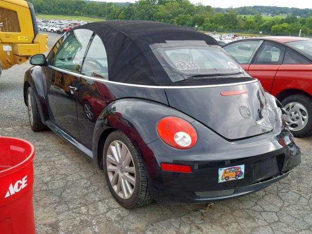 3VWRF31Y38M415184 - 2008 VOLKSWAGEN NEW BEETLE შავი ფოტო 3
