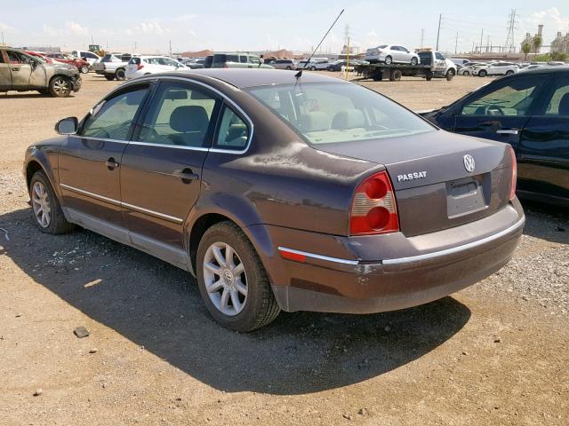 WVWPD63B64E180550 - 2004 VOLKSWAGEN PASSAT GLS BROWN photo 3