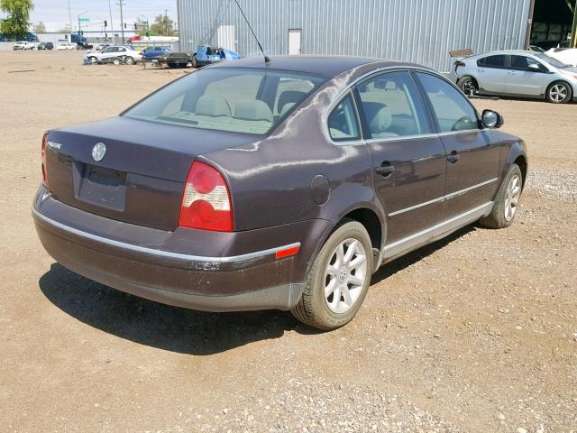 WVWPD63B64E180550 - 2004 VOLKSWAGEN PASSAT GLS BROWN photo 4