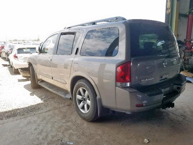 5N1AA08C58N605819 - 2008 NISSAN ARMADA SE BROWN photo 3