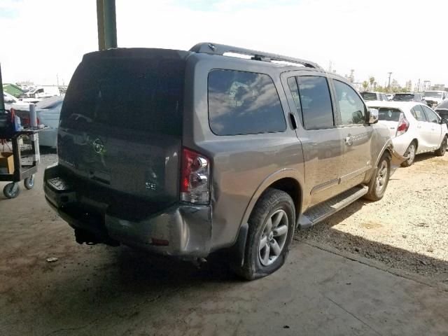 5N1AA08C58N605819 - 2008 NISSAN ARMADA SE BROWN photo 4